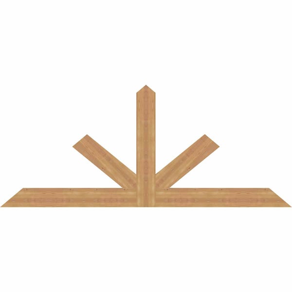 Ekena Millwork Saratoga Timber Gable Bracket, Western Red Cedar, 84"W x 35"H x 1 1/2"D x 5 1/2"F, 10/12 Pitch GBW084X35X0206SAR00SWR - main